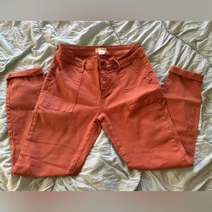 Sky and Sparrow orange skinny jeans size 11